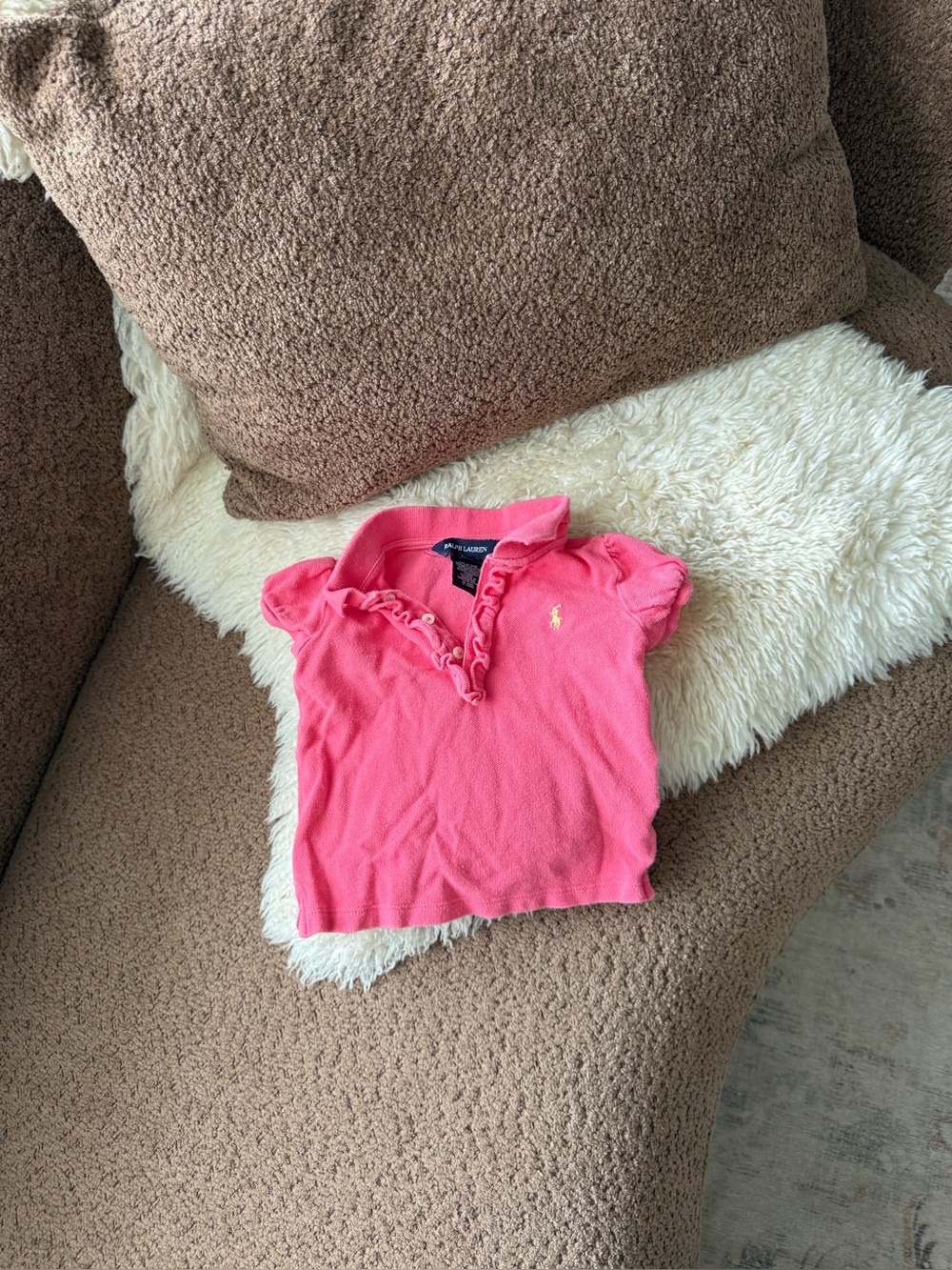 Ralph Lauren Toddler Ruffled Polo Top
